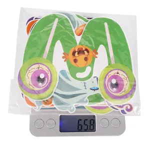 Halloween monster letter banners and ghost cards weighing 65.8g in packaging