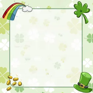 Detailed specifications of Saint Patrick's Day ribbed band hair clip with festive icons