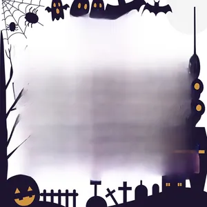 Detail of Halloween PE tablecloth featuring orange pumpkin and bat prints for party decor