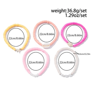 Tableau des tailles détaillé des bracelets de cheville en perles Heishi avec coquillages