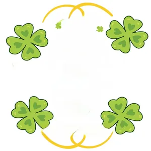 Details van de groene glittervilt das voor St. Patrick's Day met 40x7,3cm afmetingen