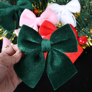 Fiocchi natalizi in velluto multicolore per decorazione albero di Natale e regali
