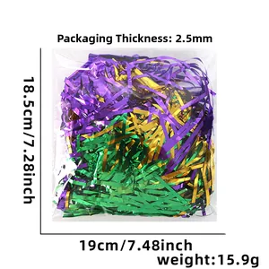 Detailed dimensions of 18.5x19cm for colorful tinsel fringe carnival party hats decorations