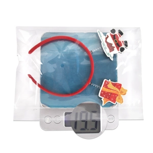 Detailed view showing the 13.5g weight of the Santa Claus Christmas headband