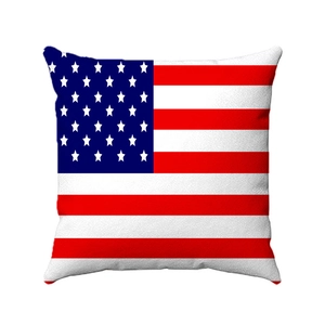 Quadratischer Kissenbezug mit US-Flagge Muster aus strukturiertem Stoff für den Innenbereich