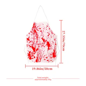 Halloween Blut Spritzer Schürze mit Maßen 70x50cm und Gewicht ca. 50g im Detail