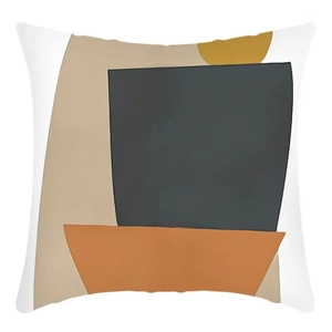 Modern Nordic abstract geometric leaf cushion cover with soft texture for home sofa decor