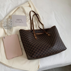 Große Kapazität Damen Tote Bag stylische Monogramm Pendler Handtasche neue Alltagstasche