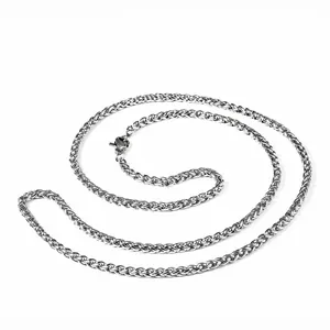 Collier Homme Hip Hop Chaîne Quille Acier Inoxydable Plaqué Or 18K Bijoux Mode Pour Fête Quotidienne Accessoires