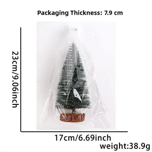 Technical dimensions and weight specifications of the mini snowy pine Christmas tree
