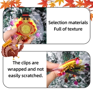 Detailed close-up showing Thanksgiving turkey clip materials and scratch-proof fabric lining