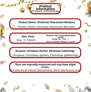 Detail einer 45cm Weihnachtskette mit Filzanhängern und galvanisierten Perlen für Feste