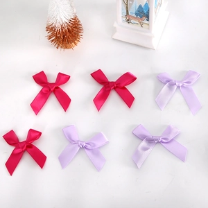 Fiocchi in raso di poliestere fucsia e lilla per decorazioni e accessori per capelli