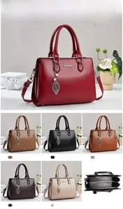 Detailed view of women's tote bag showing its internal structure and six available colors