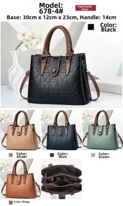 Detailed interior view of multi-compartment leather tote bag with 30x12x23cm dimensions