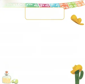 Detailed specifications chart for Cinco de Mayo necklaces with dimensions and materials