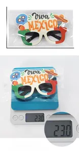 Viva Mexico party glasses size 20.7x12.3cm and weight 23g for festive decoration