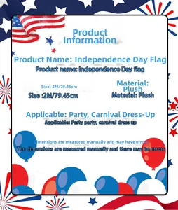 Detail of red white and blue plush ball garland for Independence Day party decoration