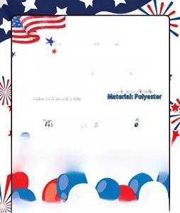 Detail showing dimensions and material of the July 4th Independence Day ribbon bow