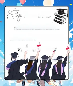 7.5m graduation season garland detail featuring wire PET material and party theme info