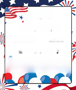 Detailed technical specifications for Independence Day PET festive table decorations