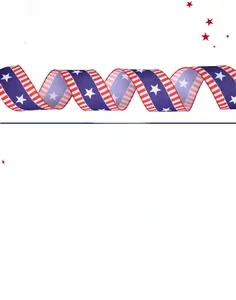 Tabella delle taglie per nastri in lino Independence Day da 6cm con stelle e strisce