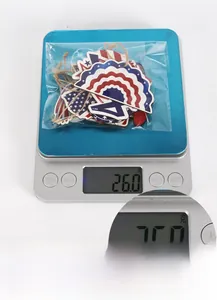 Dettaglio di ornamenti a stella in legno per l'Indipendenza Americana, confezione da 26g