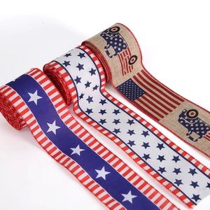 Set di nastri patriottici con stelle e strisce per decorazioni del Giorno dell'Indipendenza