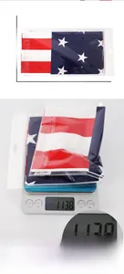 Detail view of American Independence Day tablecloth showing dimensions and product weight