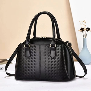Fashion Large Capacity Handbag PU Leather Woven Embossed Shoulder Crossbody Bag For Women Daily Commute