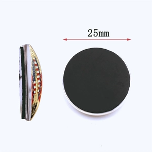 Aimant de frigo 25mm 250e anniversaire USA avec aigle sur verre cristal et aimant souple