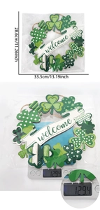 Détails de taille et poids pour l'enseigne de porte trèfle de la Saint-Patrick
