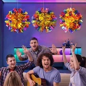 Irisierende Regenbogen Waben Hängende Dekoration Bunter Farbverlauf Stern Herz Ahornblatt Glocke Dekoration Für Geburtstag Hochzeit Party Feier