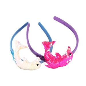 Serre-têtes dauphins à paillettes colorés pour filles accessoires de cheveux fête