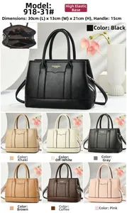 Vista dettagliata della borsa tote 30x13x21cm con specifiche e opzioni di colore