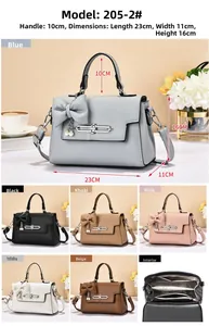 Detailed internal structure and dimensions of this stylish bow-knot top handle handbag
