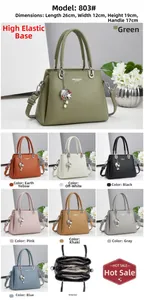 Litchi pattern handbag with detailed internal compartments and dimension diagram