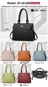 Detailed view of large capacity tote bag with dimensions and multiple color options