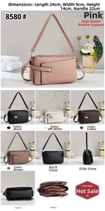 Borsa a tracolla con trama litchi dimensioni 24x9x14cm con più tasche interne