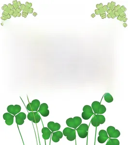 Size details of Irish green clover headband in felt, measuring 22.3cm by 24.5cm for parties