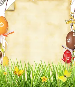 Detailed view of wood Easter tag specifications showing dimensions and natural material