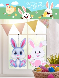 Niedliche Osterhasen Türhänger Dekorationen für Partys und festliche DIY Geschenke