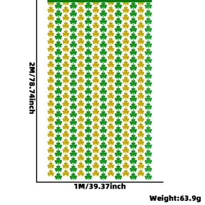 Tenda a frange con trifoglio verde e oro 1x2m decorazione festa San Patrizio sfondo