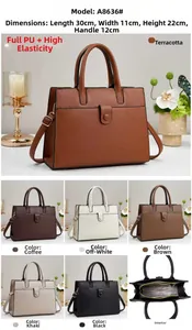Macro detail of high-quality pebbled PU leather texture and interior of women tote bag