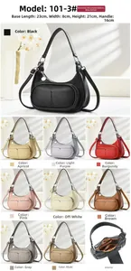 Detailed size specifications for a minimalist faux leather satchel with dimensions shown