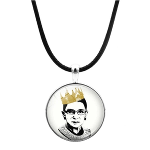 Pendant Necklace Zinc Alloy Glass With Leather Cord Retro Style Fashion Jewelry For Men And Women