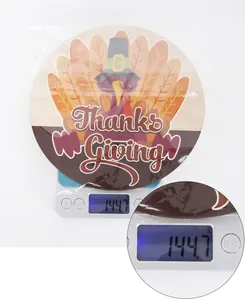 Weight measurement of 144.7g for the Turkey Thanksgiving wooden hanging sign decoration