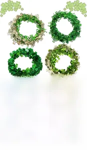 Detailed specs of 7.5m St. Patrick's Day clover tinsel wire for festive garden decor