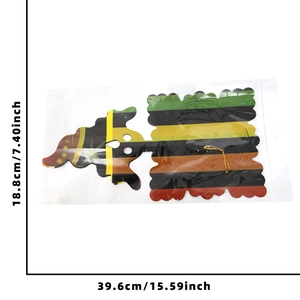 Colorful striped Halloween bat and ghost hanging decoration banner with size dimensions