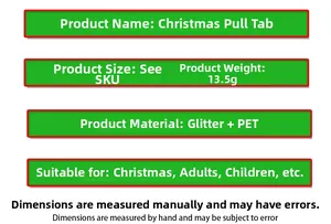Detailed specifications of the Christmas retractable glitter badge reel for holiday parties
